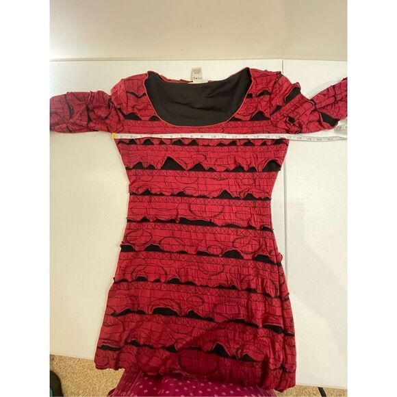 Max Studio women’s small dress red black distressed - Picture 3 of 6